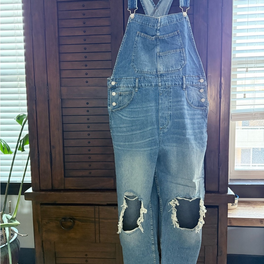 Free People “We The Free” distressed Overalls